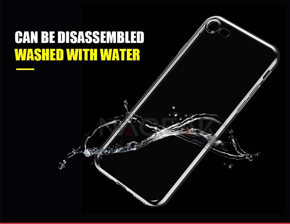 NAGFAK Ultra Thin Transparent Case For iPhone 8 7 Plus 6 6S Plus Cases Soft TPU Cover For iPhone 6 6S 7 8 Plus Phone Case Capa