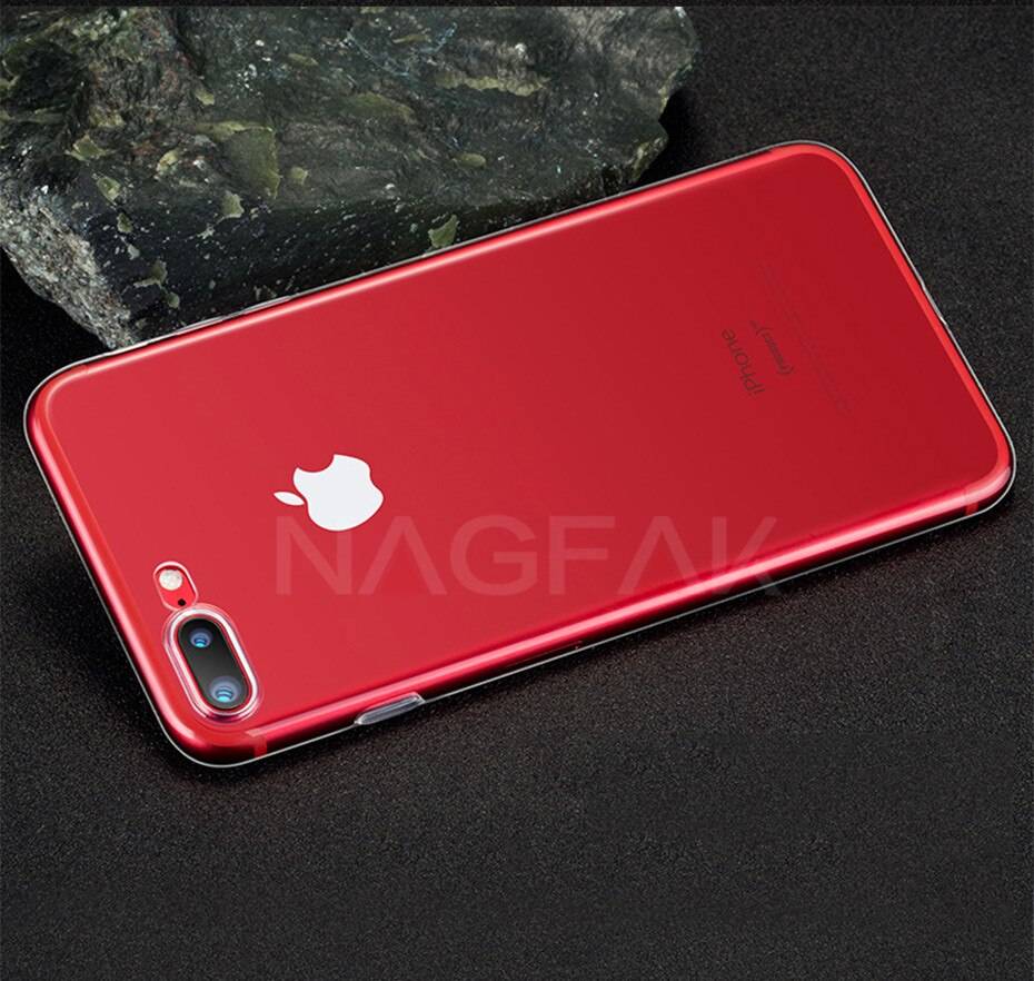 NAGFAK Ultra Thin Transparent Case For iPhone 8 7 Plus 6 6S Plus Cases Soft TPU Cover For iPhone 6 6S 7 8 Plus Phone Case Capa