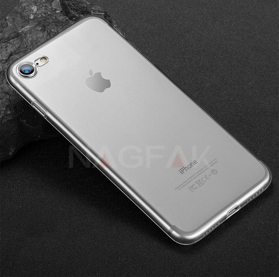 NAGFAK Ultra Thin Transparent Case For iPhone 8 7 Plus 6 6S Plus Cases Soft TPU Cover For iPhone 6 6S 7 8 Plus Phone Case Capa