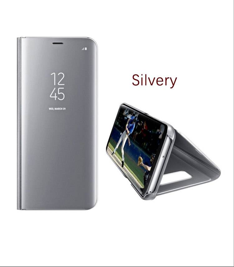 For Samsung Galaxy S8 Plus S6 S7 Edge Note 8 Smart Clear Mirror View Case For Samsung A3 A5 A7 J3 J5 J7 2017 Flip Stand Cover