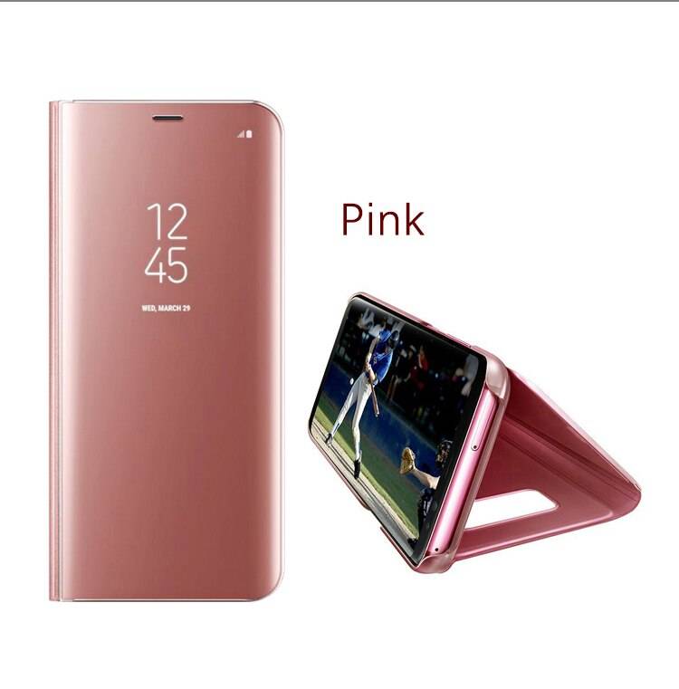 For Samsung Galaxy S8 Plus S6 S7 Edge Note 8 Smart Clear Mirror View Case For Samsung A3 A5 A7 J3 J5 J7 2017 Flip Stand Cover