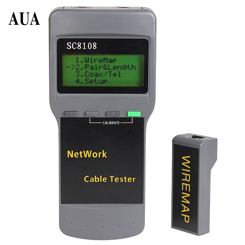 SC8108 Portable LCD Wireless Network Tester Meter&LAN Phone Cable Tester & Meter With LCD Display RJ45 Free Shipping