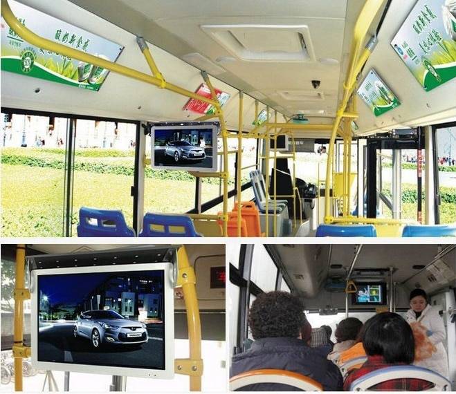 22'' LCD Video Advertising Player for Bus Train Subway all in one DIY pc desktop computer
