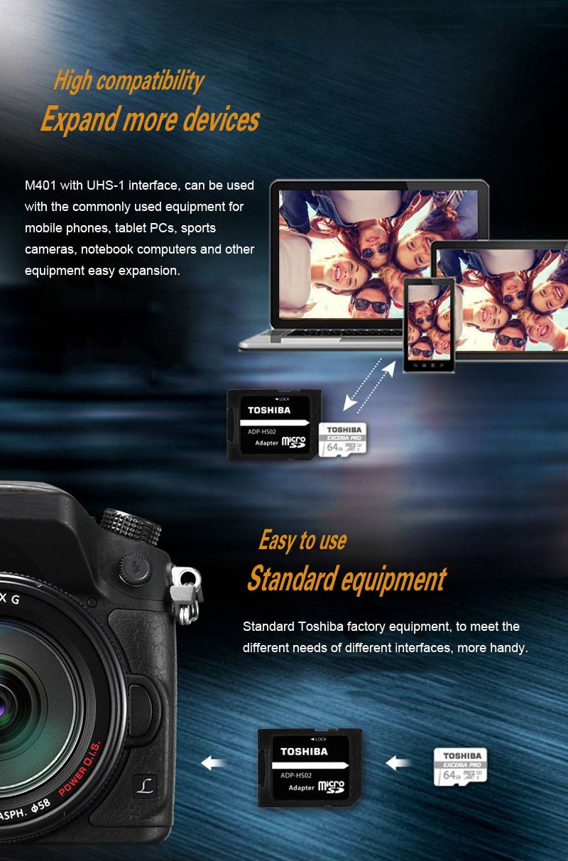 TOSHIBA U3 EXCERIA PRO 32GB 64GB Memory Card 4 k Highway Vehicle Traveling Data Recorder Monitoring Stored Micro SD Card 95MB/s