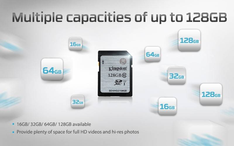 Kingston memory card 16gb 32gb 64gb 128gb sd hc xc SDHC SDXC uhs-i HD video class 10 cartao de memoria carte sd tarjeta
