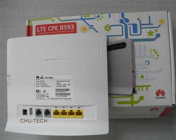 Original HUAWEI B593 B593s-22 4G LTE 150Mbps CPE Router + 4G antenna