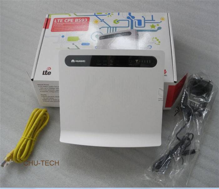 Original HUAWEI B593 B593s-22 4G LTE 150Mbps CPE Router + 4G antenna