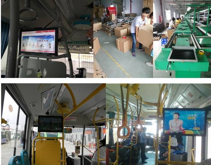 22'' LCD Video Advertising Player for Bus Train Subway all in one DIY pc desktop computer