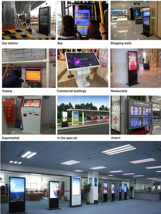 22'' LCD Video Advertising Player for Bus Train Subway all in one DIY pc desktop computer