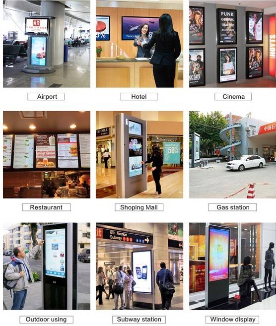 22'' LCD Video Advertising Player for Bus Train Subway all in one DIY pc desktop computer